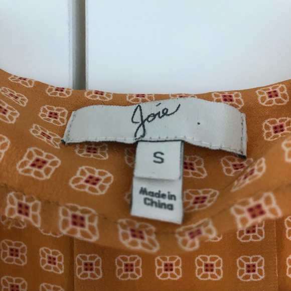 JOIE 100% silk ethic boho print blouse - Picture 6 of 6